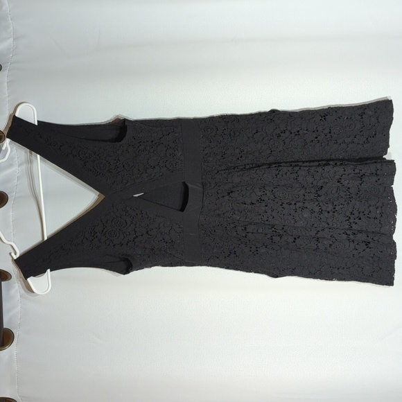 Free People Lovely in Lace Black Dress Fit And Flare Size small POCKETS LINED - Picture 6 of 12